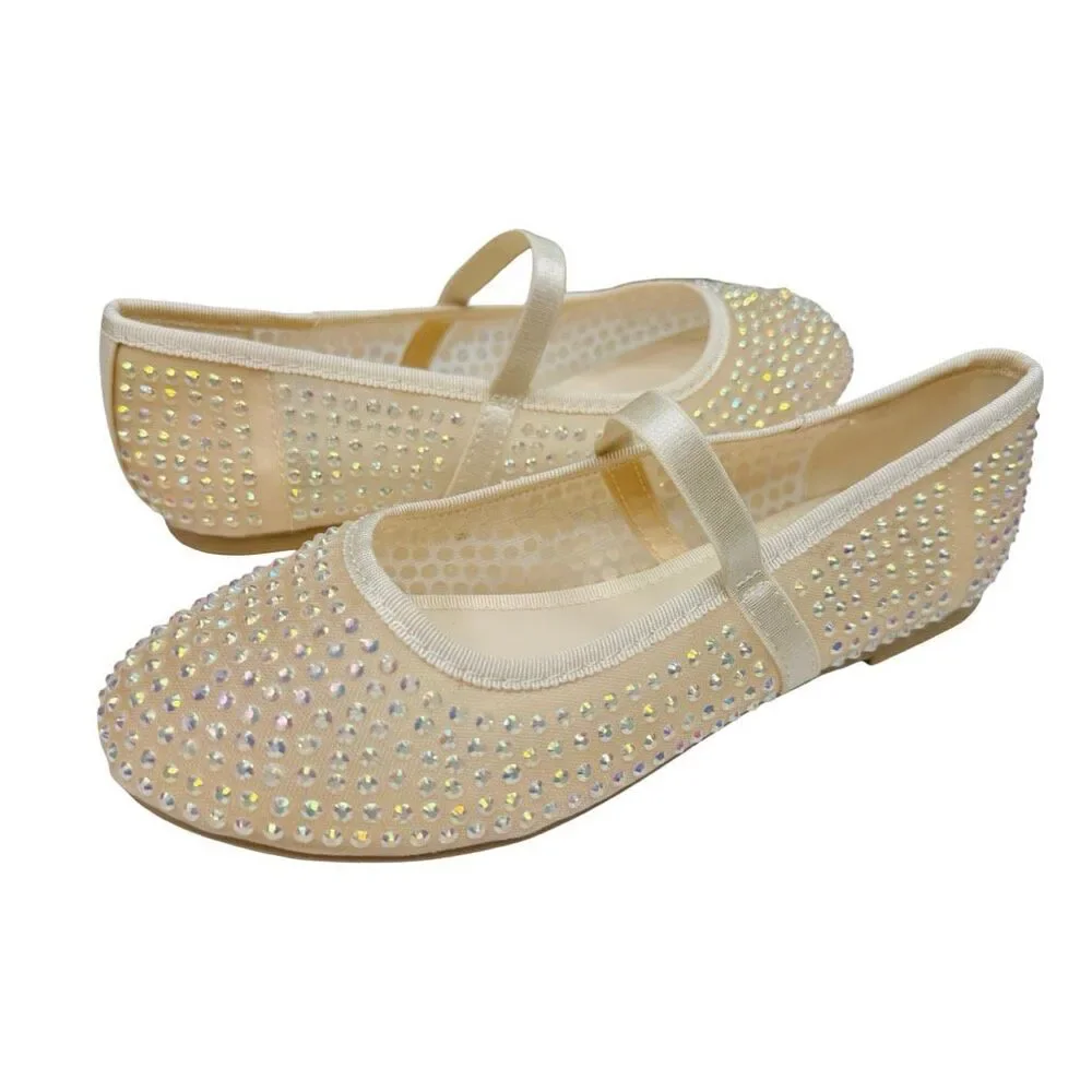 art class™ Faye Mesh Ballet Flats - Size 1 - Beige